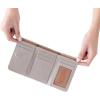 image:imageHOBO Jill Trifold Leather Wallet for Women Snap ClosureLight Grey