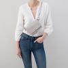 image:imageHOBO Winn Leather Belt Bag for Women Convertible Crossbody and Shoulder BagLight Grey