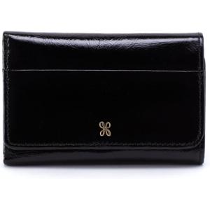 image:imageHOBO Jill Trifold Leather Wallet for Women Snap ClosureBlack