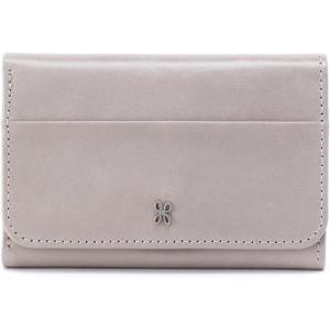 image:imageHOBO Jill Trifold Leather Wallet for Women Snap ClosureLight Grey