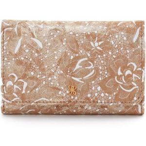 image:imageHOBO Jill Trifold Wallet For Women  Snap Flap Closure and Patterened Polyester Lining Compact and Handy WalletGilded Petals