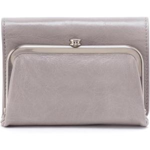 image:imageHOBO Robin Compact Trifold Leather Wallet for Women Vintage DesignLight Grey