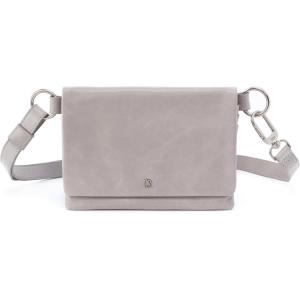 image:imageHOBO Winn Leather Belt Bag for Women Convertible Crossbody and Shoulder BagLight Grey