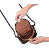 image:imageHOBO Fern Leather Crossbody Purse with Adjustable Strap Exterior Slip Pocket Double Zip Closure  Perfect for TravelBlack