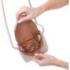 image:imageHOBO Fern Leather Crossbody Purse with Adjustable Strap Exterior Slip Pocket Double Zip Closure  Perfect for TravelTaupe