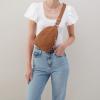 image:imageHOBO Fern Leather HandsFree Sling Bag with Adjustable Strap Fashionable Style Room for Wallets and EssentialsWarm Honey