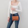 image:imageHOBO Grant Leather Small Foldover Crossbody Bag with Crossbody amp Shoulder Strap Zip Pocket Card CompartmentButterscotch