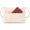 image:imageHOBO Grant Leather Small Foldover Crossbody Bag with Crossbody amp Shoulder Strap Zip Pocket Card CompartmentCream