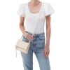 image:imageHOBO Grant Leather Small Foldover Crossbody Bag with Crossbody amp Shoulder Strap Zip Pocket Card CompartmentCream