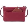 image:imageHOBO Grant Leather Small Foldover Crossbody Bag with Crossbody amp Shoulder Strap Zip Pocket Card CompartmentWine