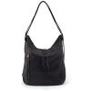 image:imageHOBO Merrin Leather Bucket Backpack Convertible to Shoulder Bag for WomenVelvet Hide Black