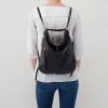 image:imageHOBO Merrin Leather Bucket Backpack Convertible to Shoulder Bag for WomenVelvet Hide Black