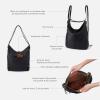 image:imageHOBO Merrin Leather Bucket Backpack Convertible to Shoulder Bag for WomenVelvet Hide Black
