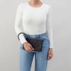 image:imageHOBO Sable Leather Wristlet Wallet for Women with Circular Handle Zippered Closure Credit Card Holder Organizer amp Interior Zip Pocket  Black  Circular Handle Zippered Closure Interior Zip Pocket Black