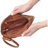 image:imageHOBO Sable Leather Wristlet Wallet for Women with Circular Handle Zippered Closure Credit Card Holder Organizer amp Interior Zip Pocket  Truffle  Circular Handle Zippered Closure Interior Zip Pocket Truffle