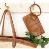 image:imageHOBO Sable Leather Wristlet Wallet for Women with Circular Handle Zippered Closure Credit Card Holder Organizer amp Interior Zip Pocket  Truffle  Circular Handle Zippered Closure Interior Zip Pocket Truffle