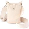 image:imageHOBO Cass Leather Phone Crossbody Bag with Adjustable Strap  Casual Design Lightweight Travel amp Everyday PurseCream