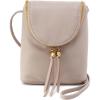 image:imageHOBO Fern Leather Crossbody Purse with Adjustable Strap Exterior Slip Pocket Double Zip Closure  Perfect for TravelTaupe