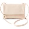 image:imageHOBO Grant Leather Small Foldover Crossbody Bag with Crossbody amp Shoulder Strap Zip Pocket Card CompartmentCream