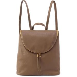 image:imageHOBO Fern Leather Travel Backpack with Adjustable Shoulder Straps Plenty of Pockets Zip Closure and Room For 13 Laptop BlackDark Elm