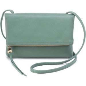 image:imageHOBO Grant Leather Small Foldover Crossbody Bag with Crossbody amp Shoulder Strap Zip Pocket Card CompartmentIvy
