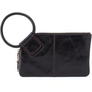 image:imageHOBO Sable Leather Wristlet Wallet for Women with Circular Handle Zippered Closure Credit Card Holder Organizer amp Interior Zip Pocket  Black  Circular Handle Zippered Closure Interior Zip Pocket Black