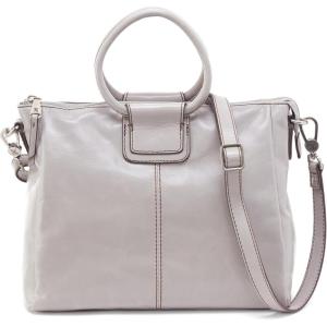 image:imageHOBO Sheila Medium Leather Satchel Crossbody Bag for Women with Top HandleLight Grey