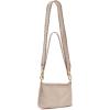 image:imageHOBO Darcy Leather Convertible 3in1 Crossbody Bag with Removable amp Adjustable Strap Exterior Phone Slip PocketSand Shimmer
