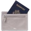 image:imageHOBO Euro Slide Leather Passport Wallet for Travel with Card Slots ID Window Zipper Pocket amp Cash Organizer  Premium Polished Leather Passport Holder  BlackLight Grey