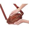 image:imageHOBO Fern Leather Convertible Crossbody Sling and Belt Bag  Lightweight amp Adjustable Zip Closure with Capacity for Essentials amp Accessories for Travel BlackTuscan Brown