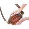 image:imageHOBO Fern Leather Convertible Crossbody Sling and Belt Bag  Lightweight amp Adjustable Zip Closure with Capacity for Essentials amp Accessories for Travel BlackDark Elm