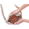 image:imageHOBO Fern Leather Convertible Crossbody Sling and Belt Bag  Lightweight amp Adjustable Zip Closure with Capacity for Essentials amp Accessories for Travel BlackPink Gold Metallic