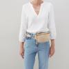 image:imageHOBO Fern Leather Convertible Crossbody Sling and Belt Bag  Lightweight amp Adjustable Zip Closure with Capacity for Essentials amp Accessories for Travel BlackGold Leaf