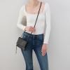 image:imageHOBO Grant Leather Small Foldover Crossbody Bag with Crossbody amp Shoulder Strap Zip Pocket Card Compartment and Slip Phone Holder Black