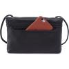 image:imageHOBO Grant Leather Small Foldover Crossbody Bag with Crossbody amp Shoulder Strap Zip Pocket Card Compartment and Slip Phone Holder Black