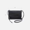 image:imageHOBO Grant Leather Small Foldover Crossbody Bag with Crossbody amp Shoulder Strap Zip Pocket Card Compartment and Slip Phone Holder Black