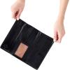 image:imageHOBO Jill Leather Large Trifold Wallet with Classic Aesthetic Cardholder Cash Organizer Slip Pockets and Zip Pocket Security Black