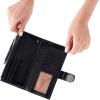 image:imageHOBO Max Leather Continental Wallet with Multiple Slip Pockets and Credit Card Slots a Zip Compartment for Money and a Snap Tab Closure for Extra Security Black