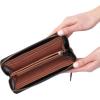 image:imageHOBO Max Leather Large Zip Around Continental Wallet with Cardholder and Money Organizer Slip Pocket and Zippered Security BlackBlack