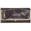 image:imageHOBO Rachel Leather Trifold Continental Wallet has a VintageInspired Aesthetic Frame Closure Money Slot Card Organizer Slip Pocket and Small Mirror Black