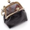 image:imageHOBO Run Smooth Stitch Pouch For Women  Frame Clasp Closure With Wanderlust Fabric Lining Gorgeous and Stylish Festive Pouch Black One Size One SizeBlack