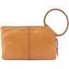 image:imageHOBO Sable Leather Wristlet Clutch with Circular Handle Zippered Closure Credit Card Organizer amp Interior Zip Pocket Natural