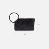 image:imageHOBO Sable Leather Wristlet Clutch with Circular Handle Zippered Closure Credit Card Organizer amp Interior Zip Pocket Silver