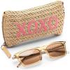 image:imageHOBO Womens Spark Double Eyeglass CaseMeadow Woven Straw