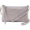 image:imageHOBO Darcy Leather Convertible 3in1 Crossbody Bag with Removable amp Adjustable Strap Exterior Phone Slip Pocket Zipper Security and Fashion Fringe Tassel Light Grey