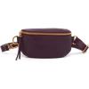 image:imageHOBO Fern Leather Convertible Crossbody Sling and Belt Bag  Lightweight amp Adjustable Zip Closure with Capacity for Essentials amp Accessories for Travel BlackRuby Wine