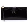 image:imageHOBO Max Leather Continental Wallet with Multiple Slip Pockets and Credit Card Slots a Zip Compartment for Money and a Snap Tab Closure for Extra Security Black