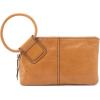 image:imageHOBO Sable Leather Wristlet Clutch with Circular Handle Zippered Closure Credit Card Organizer amp Interior Zip Pocket Natural