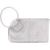 image:imageHOBO Sable Leather Wristlet Clutch with Circular Handle Zippered Closure Credit Card Organizer amp Interior Zip Pocket Silver