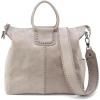image:imageHOBO Sheila Large Leather Satchel Crossbody Bag for Women with Top HandleGranite Grey